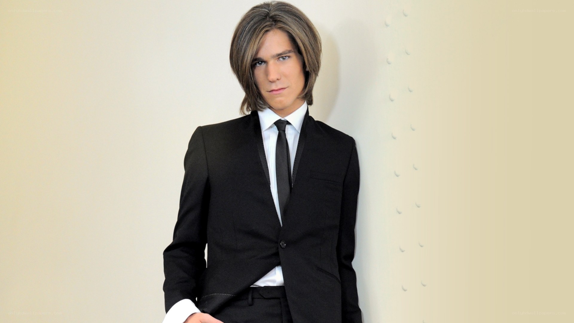 man in black suit