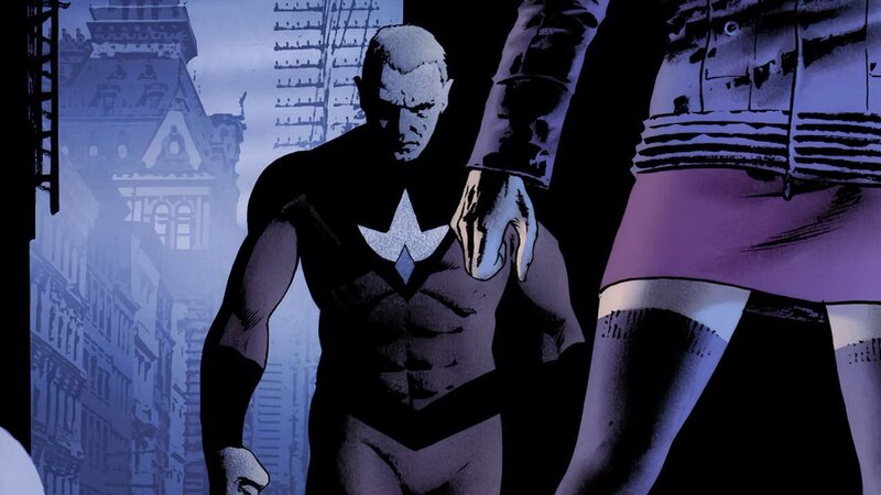 Man in Black Suit — Blue, Dramatic, Night, Comic
