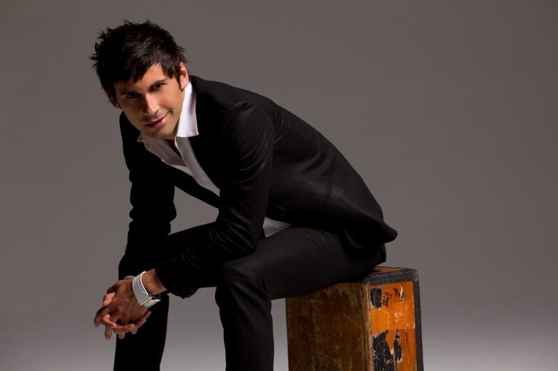 Man in Black Suit — Confident, Photograph, Wooden Box