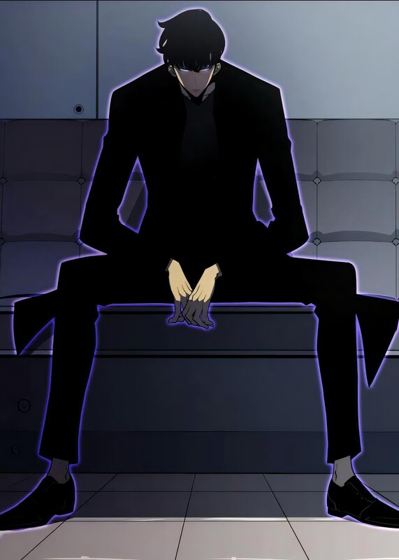 Man in Black Suit — Dramatic, Manga, Bench