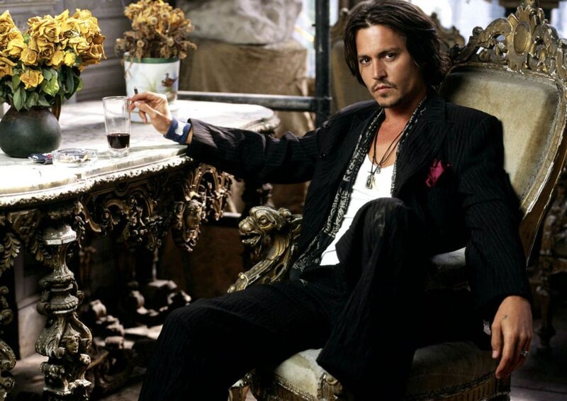 Man in Black Suit — Dramatic, Photograph, Ornate Chair