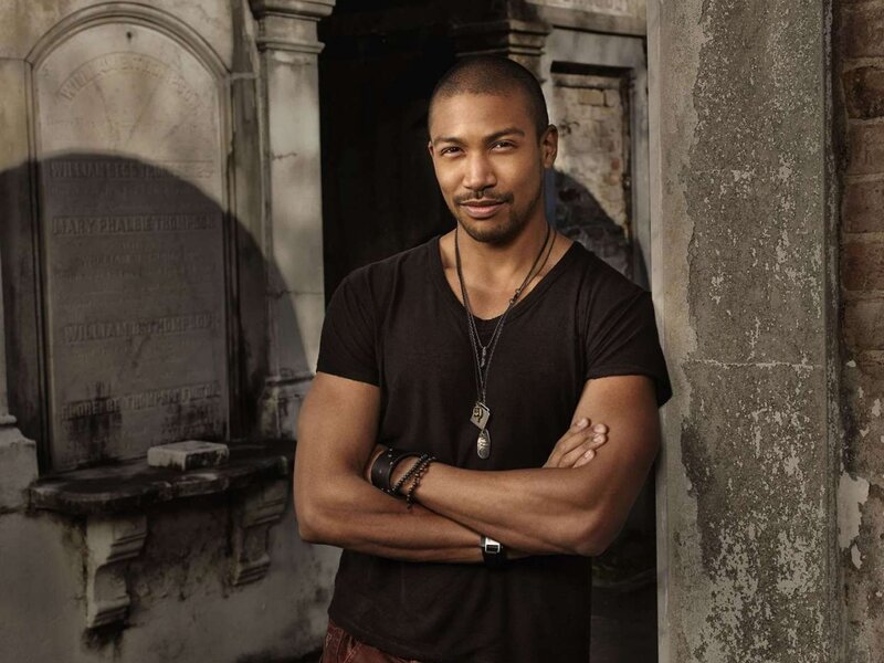 Man in Black T-shirt — Serious, Photograph, Gravestone