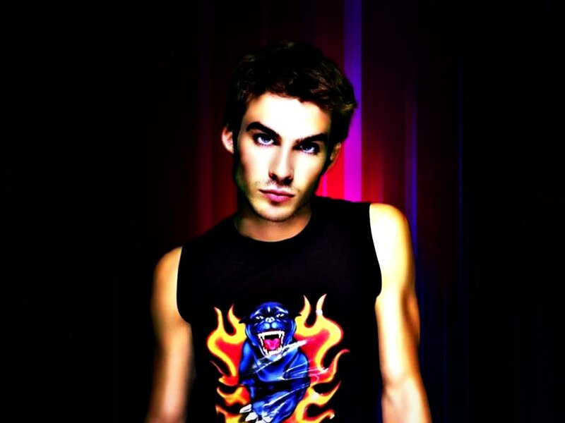 Man in Black Tank Top — Dramatic, Photograph, Flame Graphic