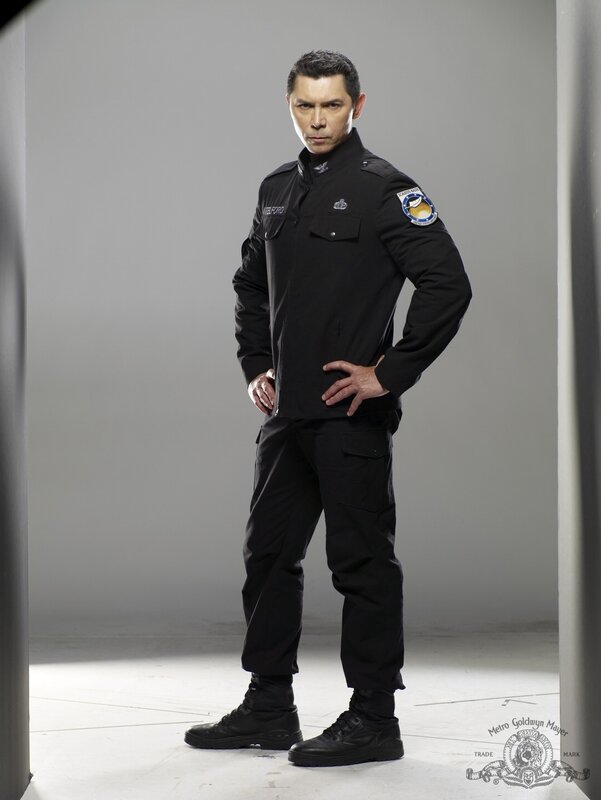 man in black uniform