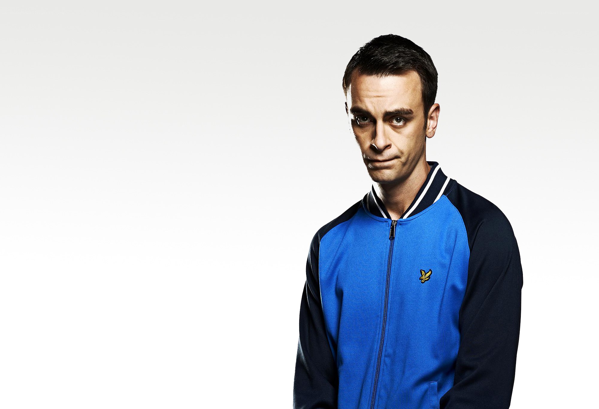 man in blue and black jacket