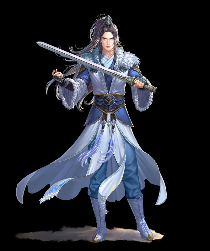 Man in Blue and White Robe
