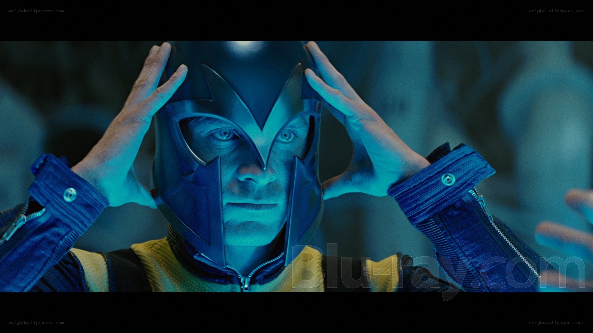 man in blue helmet