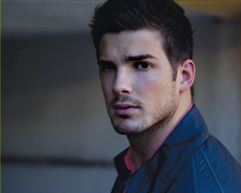 man in blue jacket