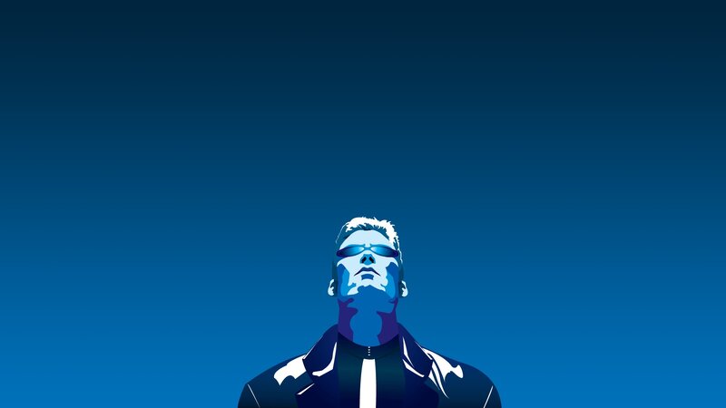 Man in Blue Jacket — Dramatic, Digital Art