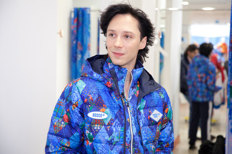 Man in Blue Jacket — Neutral, Photograph, Hallway