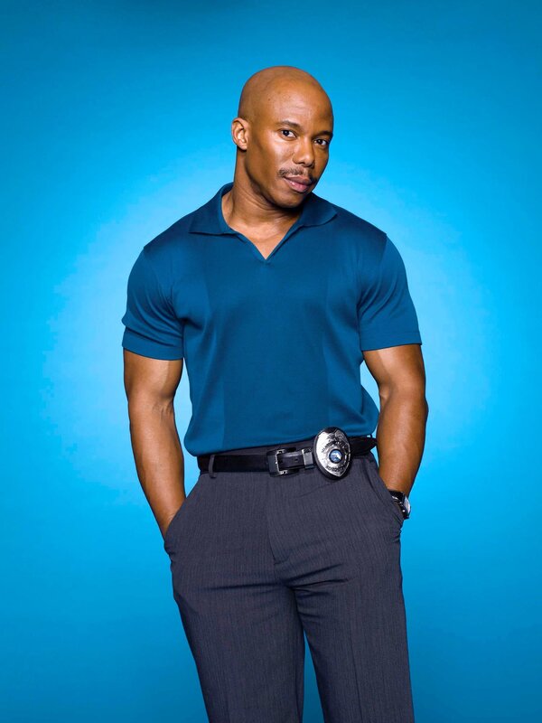man in blue polo shirt