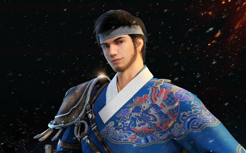 Man in Blue Robe — Dramatic, Winter
