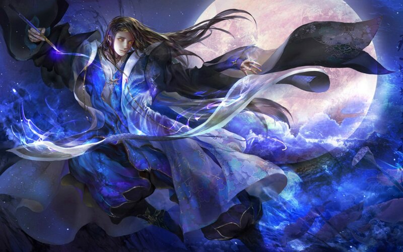 Man in Blue Robes — Dramatic