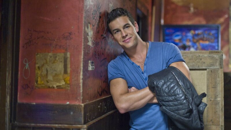 Man in Blue Shirt — Confident, Photograph, Leather Jacket