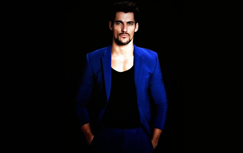 Man in Blue Suit — Dramatic, Photograph, Black Shirt