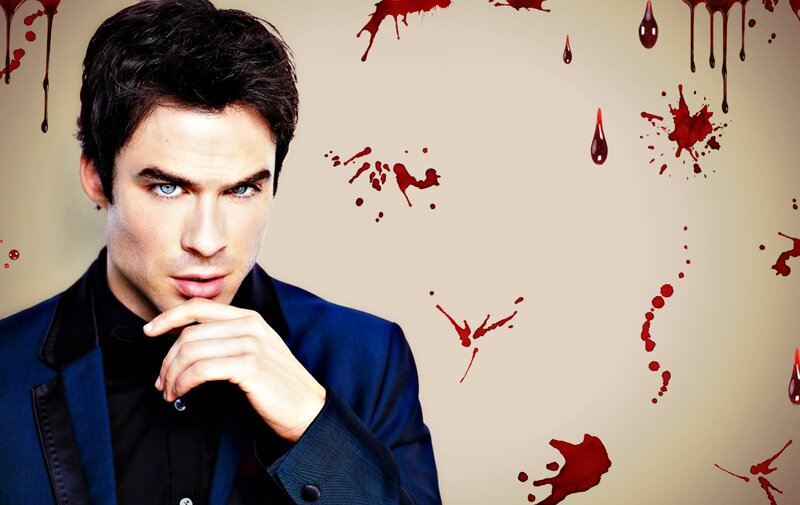 Man in Blue Suit — Dramatic, Photograph, Blood Splatters