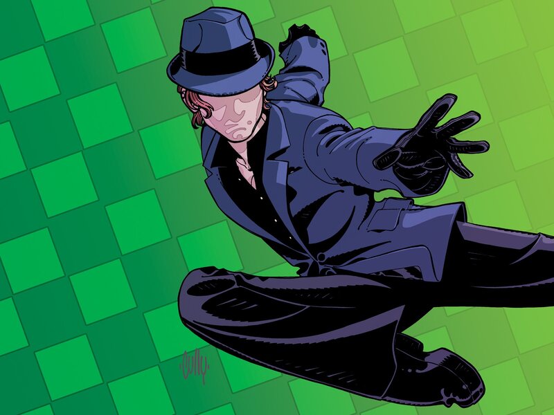Man in Blue Suit — Green