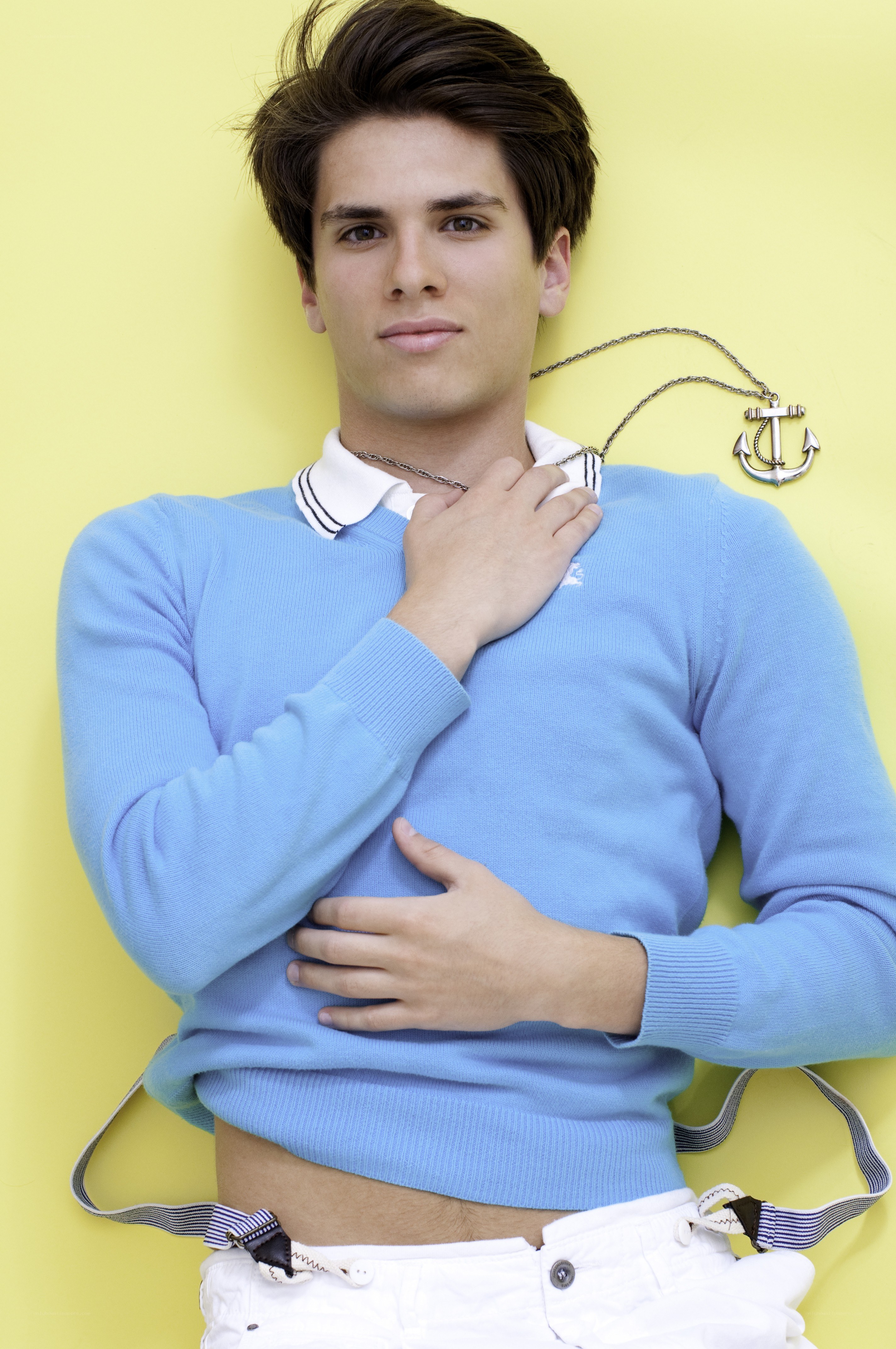 man in blue sweater