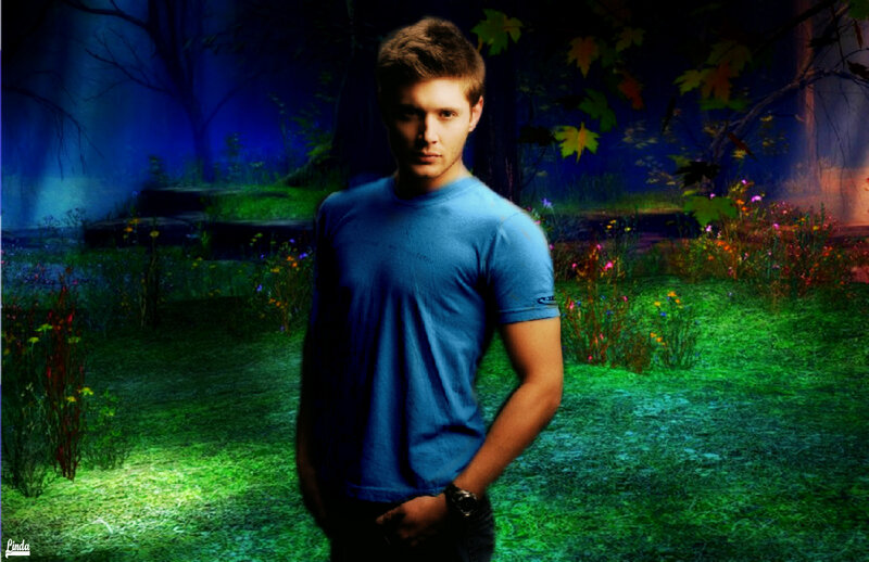 Man in Blue T-shirt — Dramatic, Night