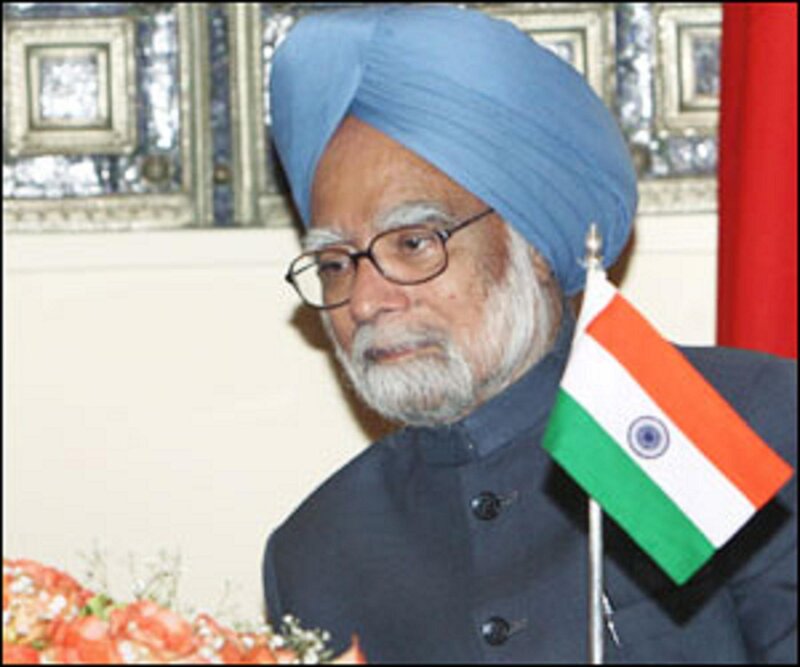 Man in blue turban with Indian flag