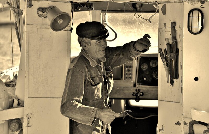 Man in Boat Cabin