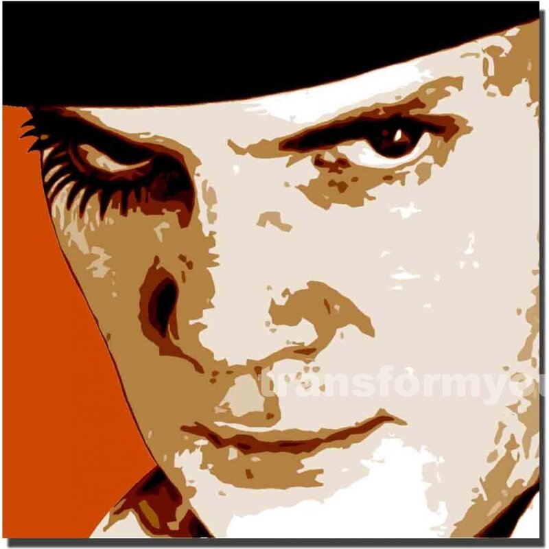 Man in Bowler Hat — Orange, Dramatic