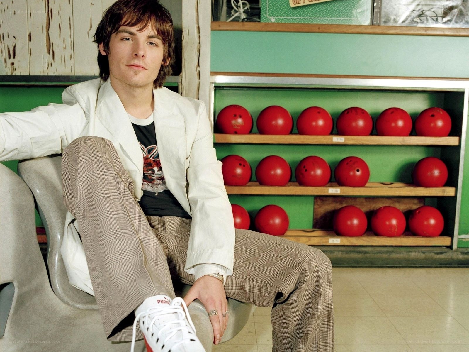 Man in bowling alley