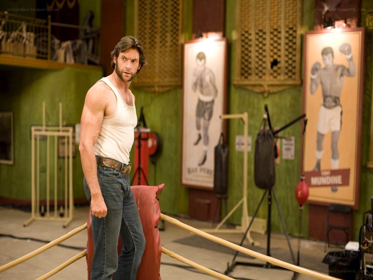 Man in boxing gym