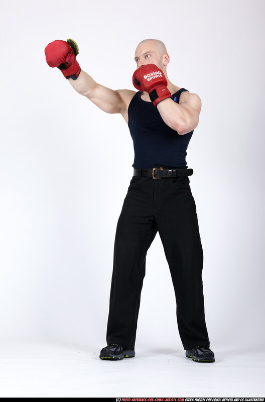 man in boxing stance
