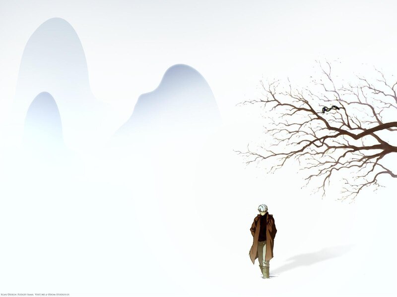 Man in Brown Coat — White