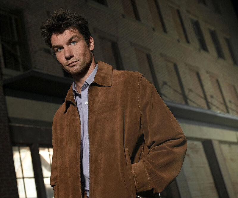 man in brown jacket