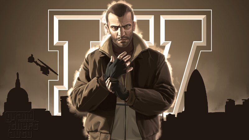 Man in Brown Jacket — Dramatic, Night, Digital Art