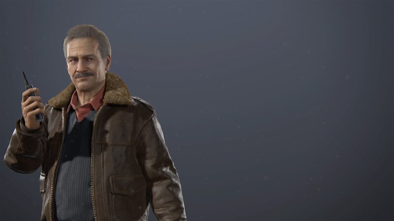 Man in Brown Jacket — Serious, 3d Render