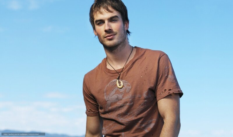 Man in Brown T-shirt — Blue, Calm