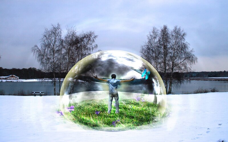 Man in Bubble