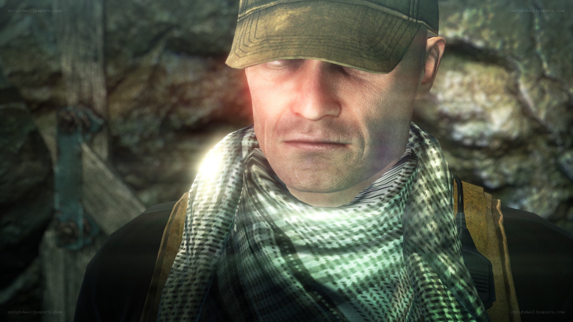 man in cap and scarf