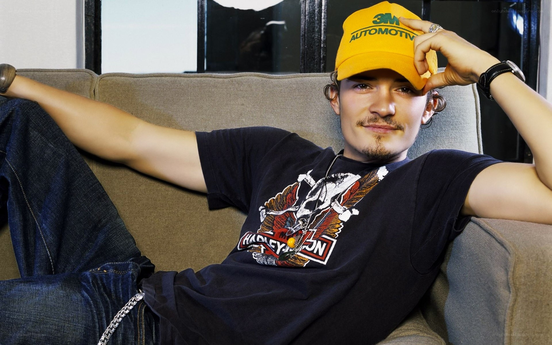 man in cap and t-shirt