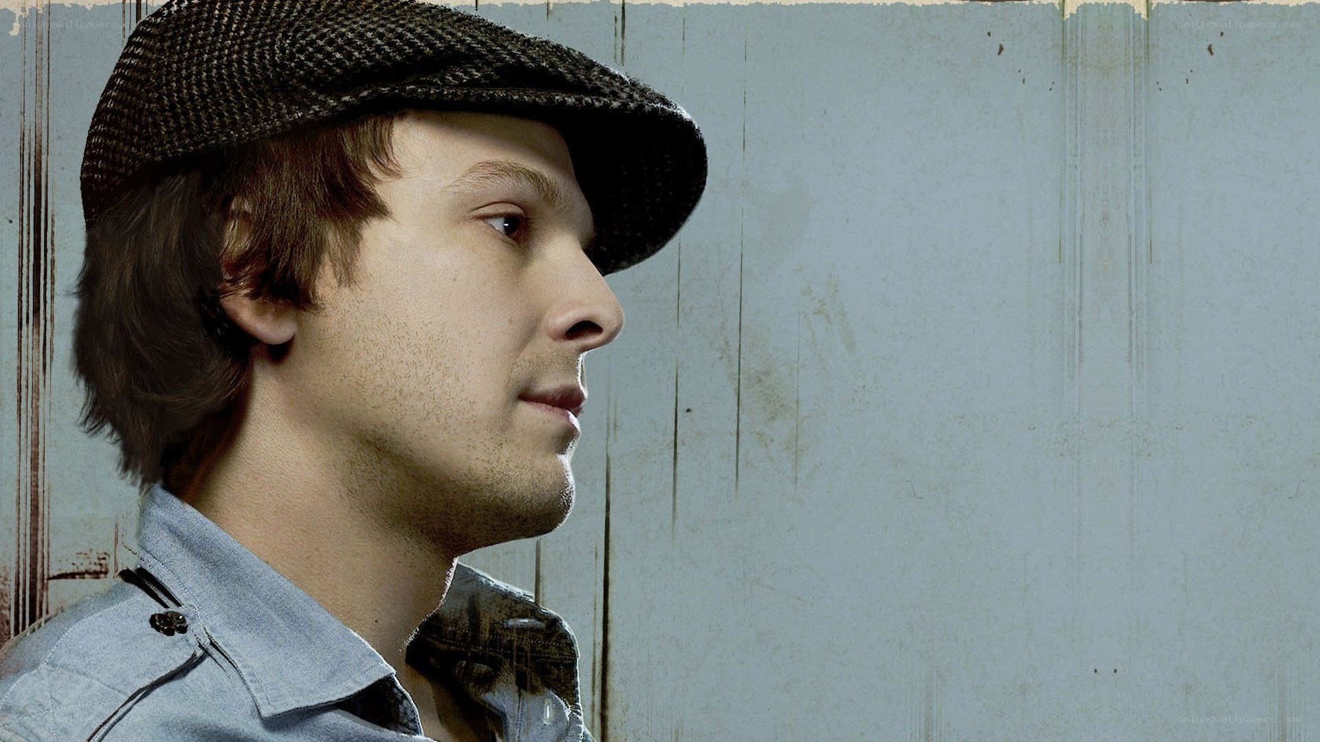 man in cap profile