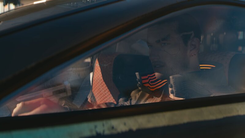 Man in Car — Black, Dramatic