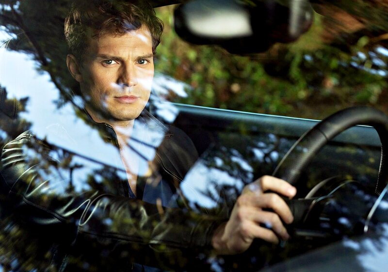 Man in Car Driving — Black