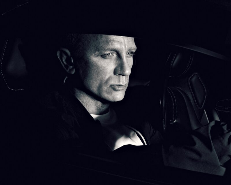 Man in Car Interior — Black, Dramatic, Night