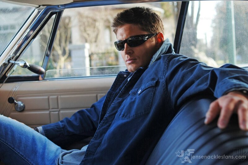 Man in Car Wearing Sunglasses — Blue