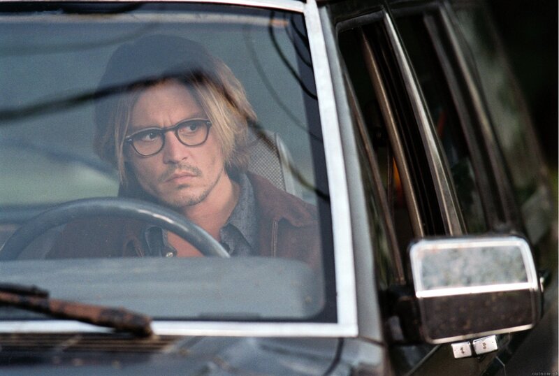 Man in Car with Glasses — Gray