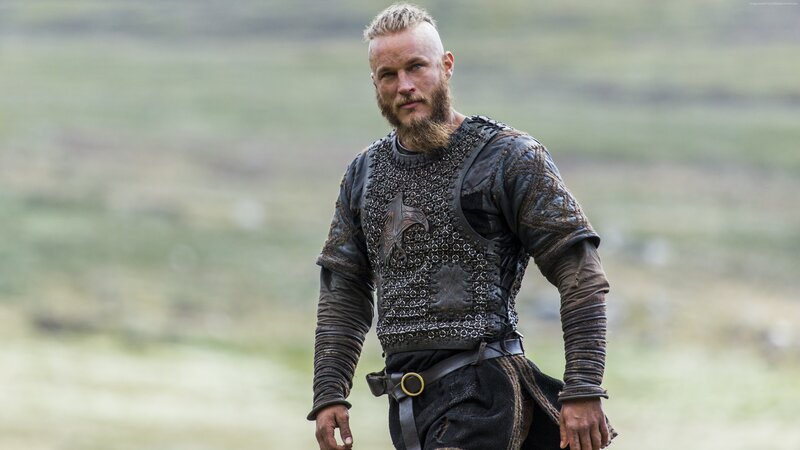 Man in Chainmail Armor — Brown, Serious