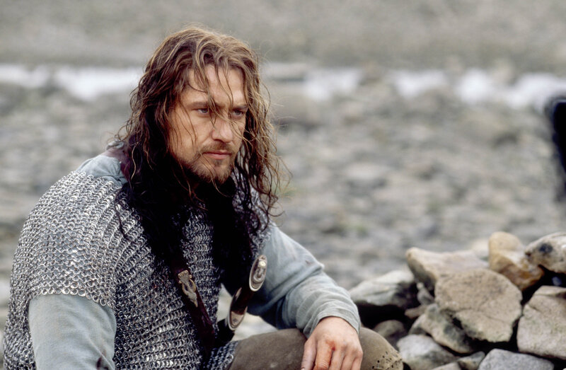 Man in Chainmail Armor — Gray, Somber