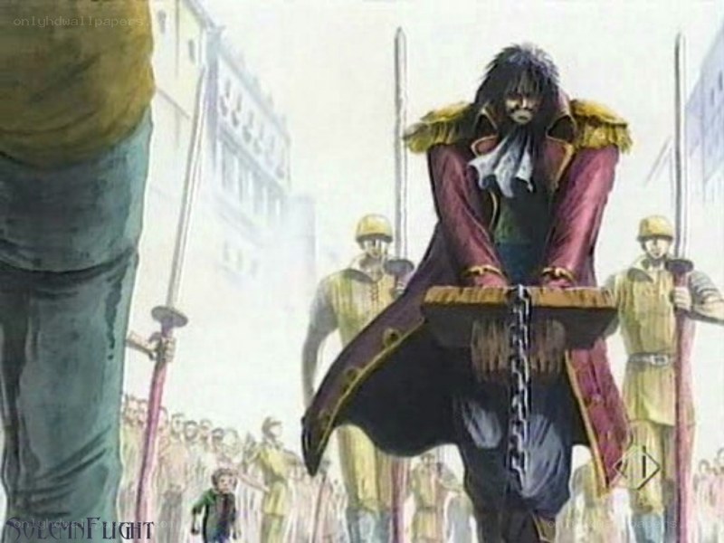 Man in chains on a cart