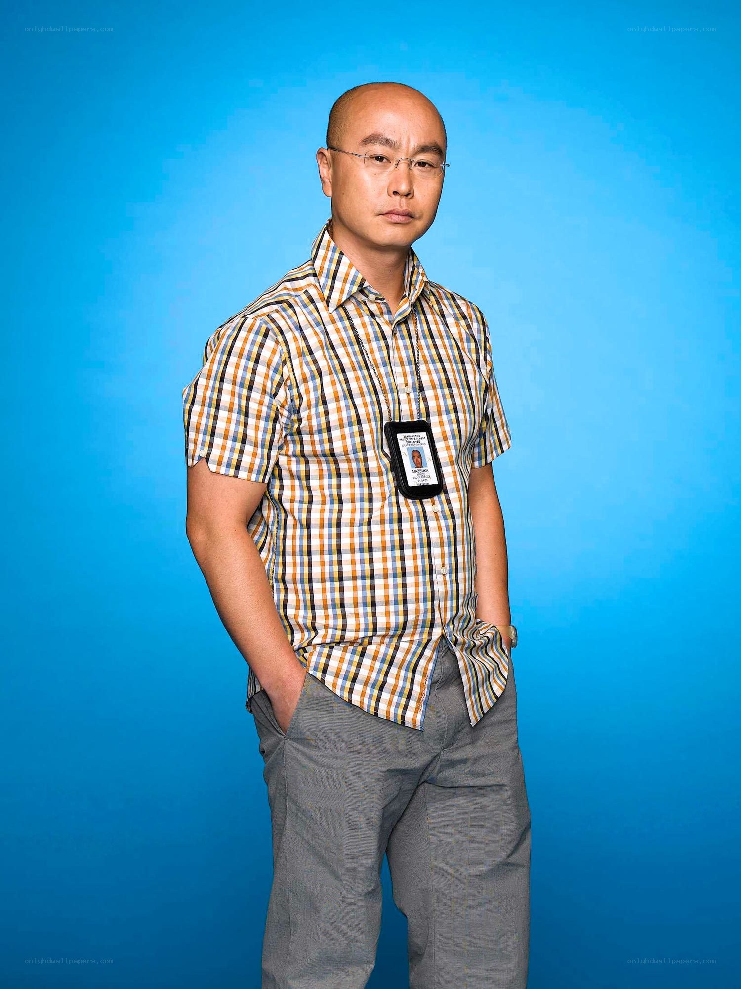 man in checkered shirt
