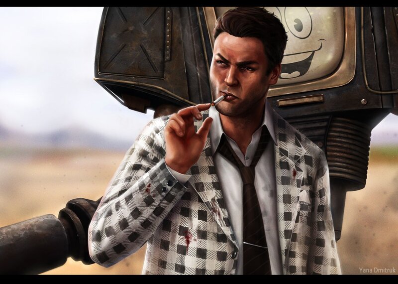 Man in Checkered Suit — Gray