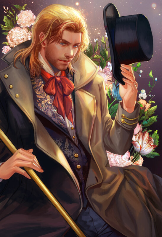 Man in Coat Holding Hat