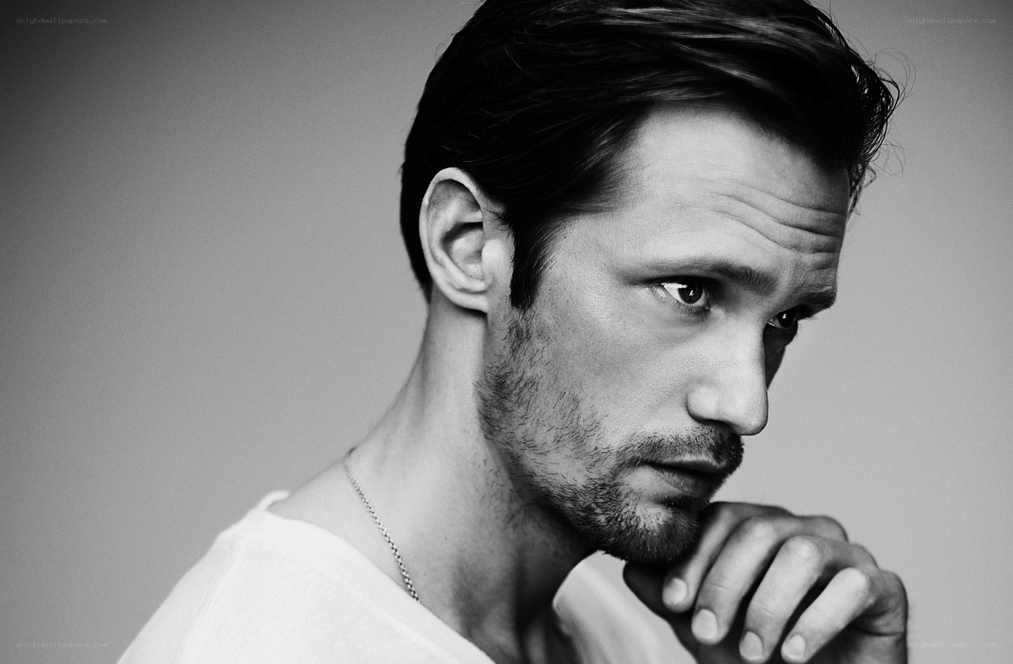 man in contemplative pose